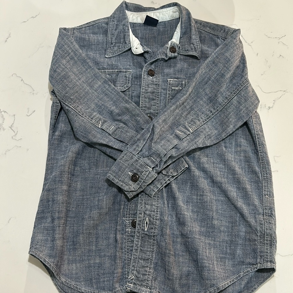 Little boy’s chambray Gap button down shirt